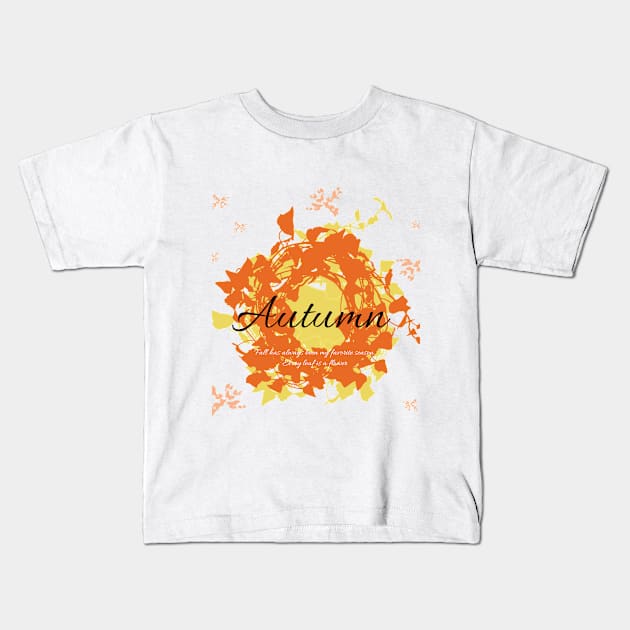 Autumn Season Kids T-Shirt by Alsister